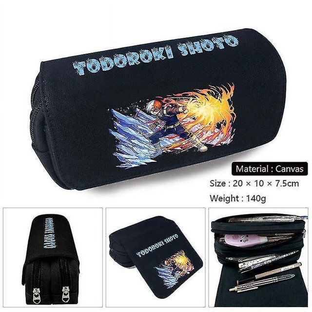 Veeki Estuche de lápices de Anime Bolsa de lápices de Dibujos Animados Bolsa de cosméticos Linda Bolsa de Almacenamiento portátil de Gran Capacidad de Dibujos Animados Suministros Escolares para