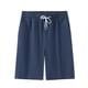 thumbnail image 2 of pstuiky Pantalones cortos para hombre, Pantalones cortos transpirables de color liso para hombre, informales, para vacaciones, con bolsillos Pantalones cortos para correr para hombre, 2 of 4