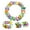Multicolor 4pcs, variant on rygai 4Pcs/Set Thickening Vibrant Color 80Pcs Flower Hawaiian Garland Hawaiian Flowers Necklace Headband Bracelets Lei Party Supplies,Red Orange 4pcs