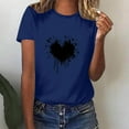 thumbnail image 5 of Tbopshirt Valentine's Day T-Shirts for Women Short Sleeve Graphic Tees, Plus Size Tops,Valentines Day Fashion Crewneck Printing Love Heart T-Shirt Casual Loose Womens Tops S-XXXL, 5 of 6