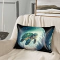 thumbnail image 3 of JUNZAN Watercolor Turtle5 Silk Pillowcase for Hair and Skin,Cooling Sleep Both Sides Silk Satin Pillow Covers with Zipper for Women Men, 3 of 8