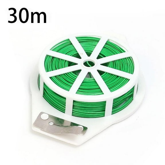 1Pcs Durable Strapping Self-cutting 20/30/50/100M Reusable Garden Twist Ties Plant Climbing Lines Plant Bundle Iron Wire Iron Wire Cable Ties 30M