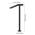 thumbnail image 2 of KFFKFF 2 Step Single Post Handrail Round Metal Stair Handrail Aluminum Material Stair Handrail with Installation Kit 18L x 38H Inch Step Stair Railing, 2 of 9