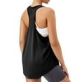 thumbnail image 3 of Womens Racerback Tank Tops Sleeveless Athletic Tank Tops Scoop Neck Camisole Tennis Yoga Athletic Running Shirts Oversized Gym Clothes, 3 of 6