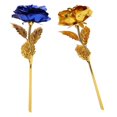thumbnail image 1 of 2pcs 24K Golden Rose Gold Plating Artificial Rose Flower with Gift Box for Mother Girlfriend, 1 of 5