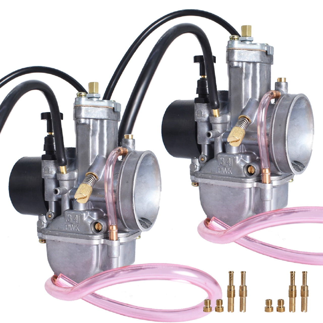 2 Pcs Carburetor Kits Carb Fit for 1987-2006 Yamaha Banshee, 34mm