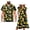 Coconut Tree, variant on Sunflower Couples' Outfits Leopard Print Husban and Wife Clothing Men's Button Down Shirt Hawaiian Shirts and Womens Short Sleeve Dress Casual Beach Party Dresses Size S