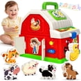 thumbnail image 1 of Juguete musical Montessori de Farm Animals Barn Toy para niños pequeños de 1 a 3 años, 1 of 8