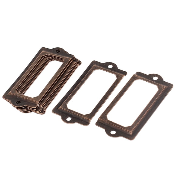 Marcos de soporte de tarjeta de nombre para estantes de armario Uxcell 70mmx33mm 8Pcs