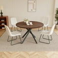 thumbnail image 6 of 45.3" Round Dining Table Set, Mid Century Modern Round Dining Table for 4 Person, with Steel Legs, Coffee Table for Kitchen Dining Room, Office, Save Space, 6 of 6