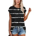 thumbnail image 4 of Viikei Women's Plus Size Short Sleeve Summer O-Neck Print Hollow out T-Shirt, 4 of 7