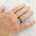 thumbnail image 4 of Dark Silver Breathable Silicone Ring For Men and Women 6mm Bandwidth, 4 of 6