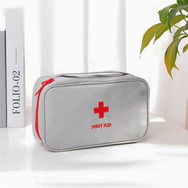 Portable Packing First Aid Kit Emergency Medical Bag Storage Case Waterproof Car Kits Bag Organizer Travel Survival Empty Bag GRAY