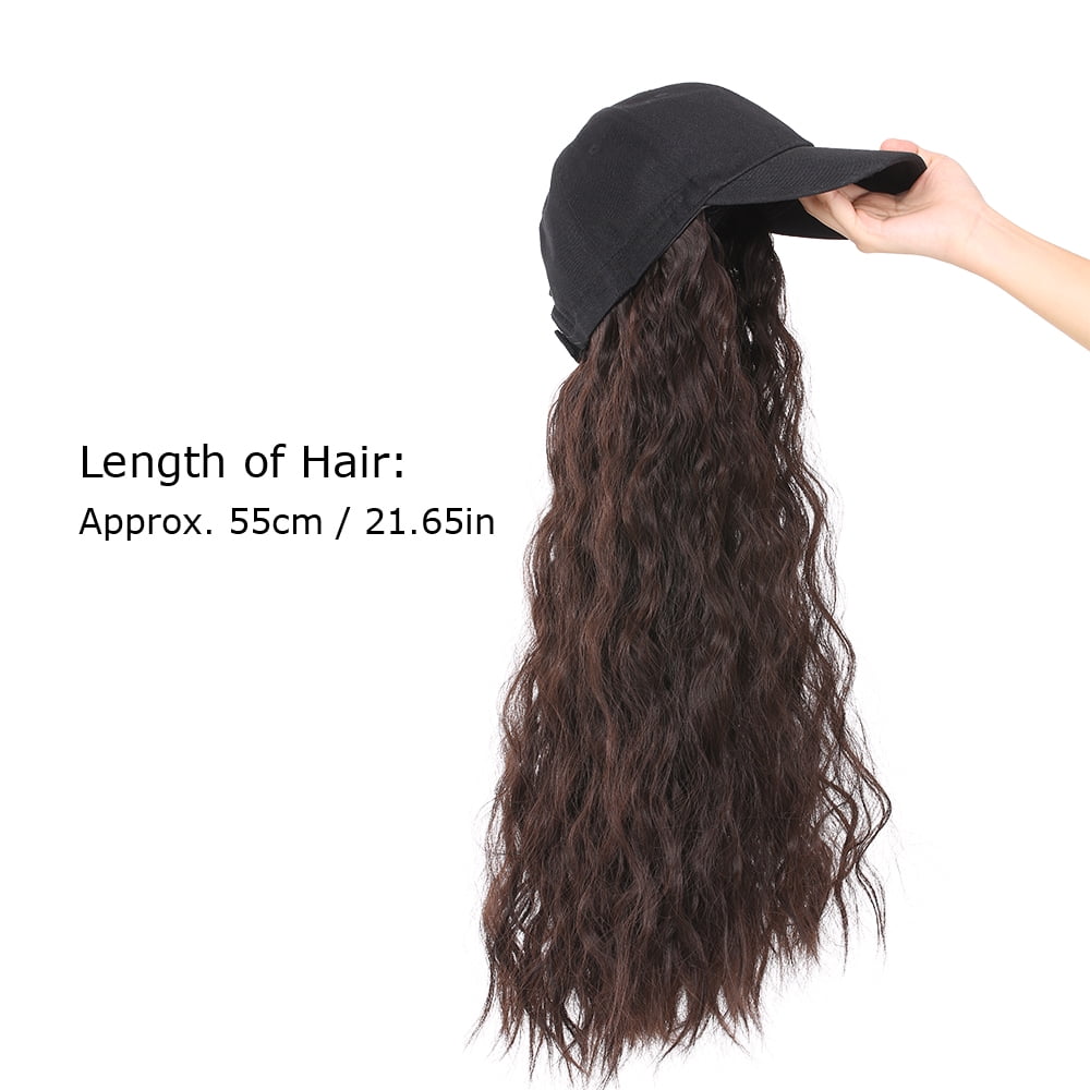 baseball hat with ponytail attached