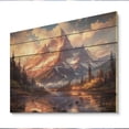 thumbnail image 2 of Designart "Blissful Mountain Views I" Countryside Print on Natural Pine Wood, 2 of 5