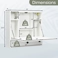 thumbnail image 3 of Gymax Wall-mounted Desk Floating Computer Workstation w/ Storage Shelves Home Office White, 3 of 9