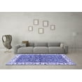 thumbnail image 3 of Ahgly Company Machine Washable Indoor Rectangle Abstract Blue Modern Area Rugs, 2' x 3', 3 of 4