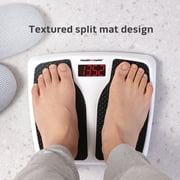 Health o meter Split Mat Digital Scale, 400 lbs Capacity, LED Display, Black and White
