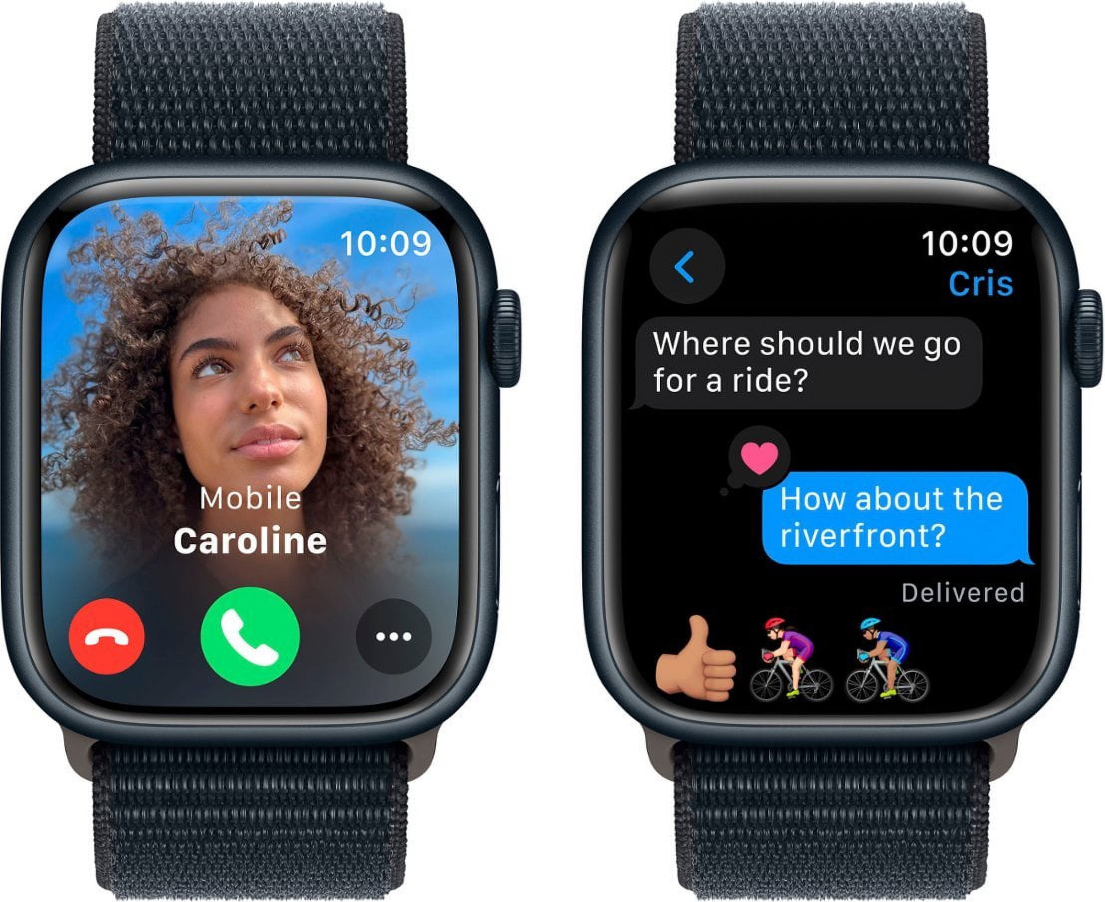 Restored Apple Watch Series 9 GPS 45mm Midnight Aluminum Case with Midnight Sport Loop (Refurbished)