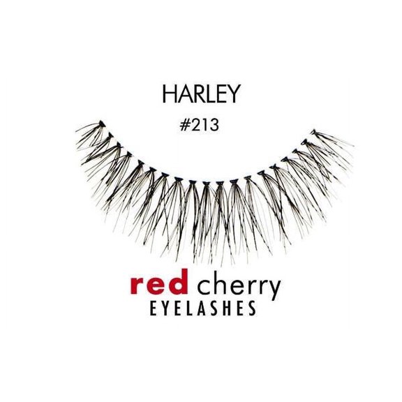 Option : Black - #213 , Troika Red Cherry Eyelashes, hair scalp beauty - Pack of 1 w/ Sleek 3-in-1 Comb/Brush