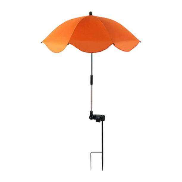 Sombrilla para plantas de exterior, sombrilla de jardín, ángulos ajustables más grandes naranja