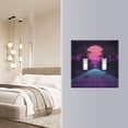 thumbnail image 4 of Yayeee Toggle Light Switch Wall Plate 3-Gang 6.37"x4.48" Decorative Outlet Cover, Night Neon Road, 4 of 7