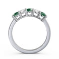 thumbnail image 4 of 0.66 Ct Excellent Round Cut Shiny Real Diamond Emerald Gemstone Eternity Band for Wedding 14K White Gold Size 7.5, 4 of 7