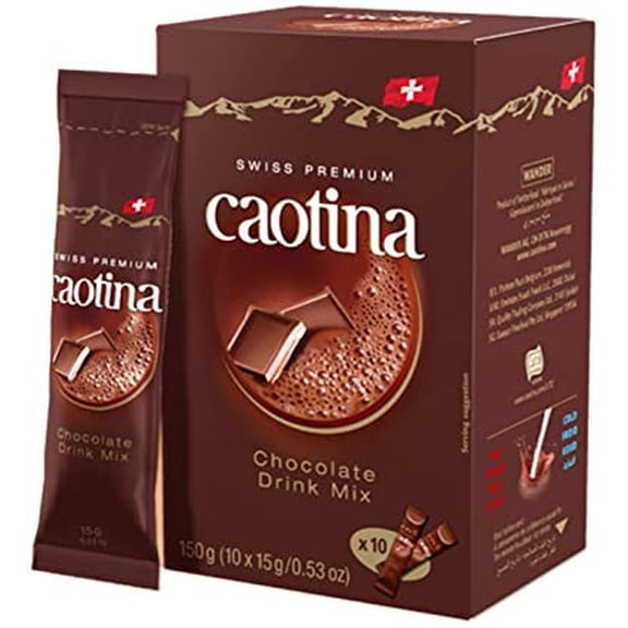 Caotina original 150g/5.25 oz., Cocoa Drink Mix Sachets 10x15g {Imported from Canada}