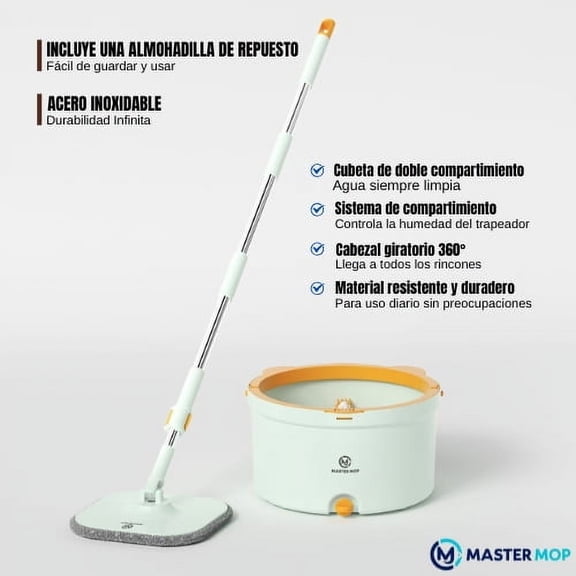 Trapeador Coolmop Separa Agua Limpia Y Sucia + Secado Rápido
