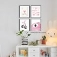 thumbnail image 5 of Pink Room Decor Aesthetic Wall Art Prints Poster, 8x10 Inch Canvas Prints Unframed Set of 4 Posters for Girls Bedroom Dorm Decor, 5 of 6