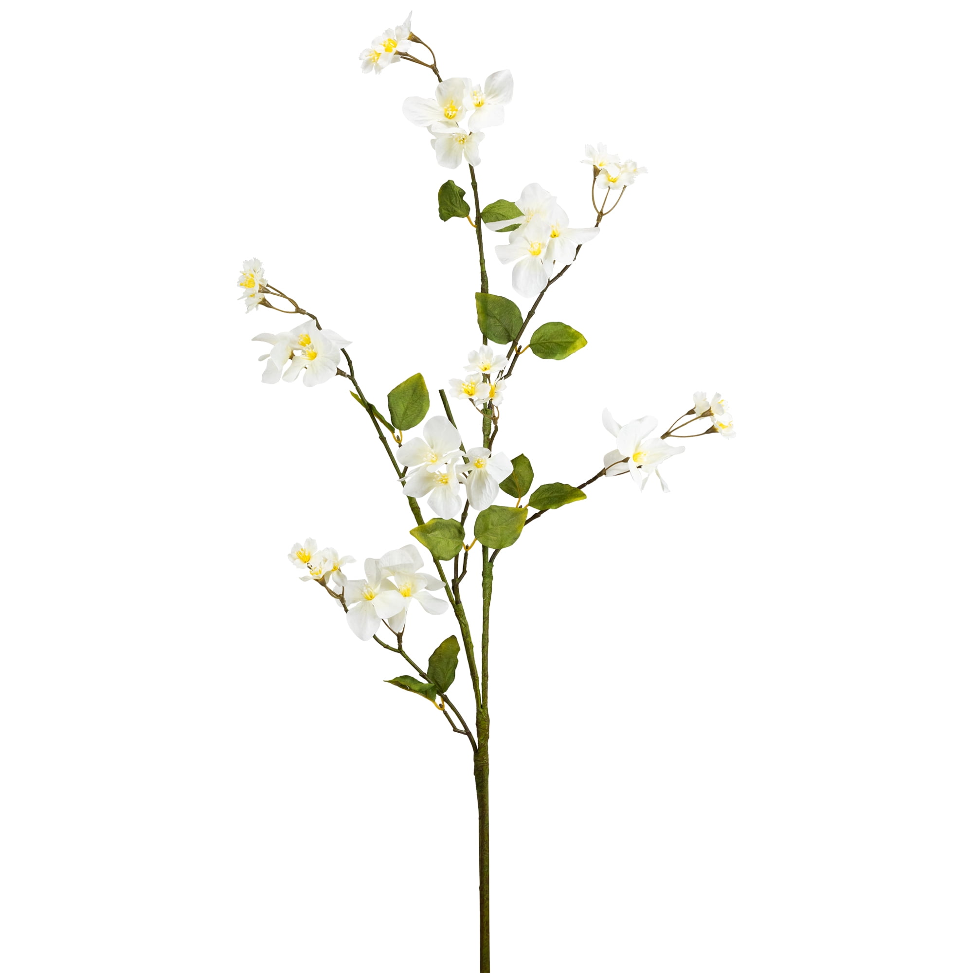 Japanese Anemone Artificial Floral Sprays - 45.5" - White and Yellow - Set of 4