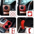 thumbnail image 2 of for Toyota Tundra 2014-2021 Console Air Outlet Cover Gear Shift Panel Cup Frame Car Accessories Interior Cover Trims ABS Decoration Kit-10pcs(Not Fit for RHD)(Red), 2 of 14