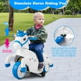 thumbnail image 4 of OLAKIDS 2 in 1 Ride on Motorcycle and Horse, Unicorn 6V Battery Powered Ride on Toy with Up & Down Function, MP3, Power Display, Training Wheels, Kids Electric Vehicle Aged 3-6 Years, 4 of 9