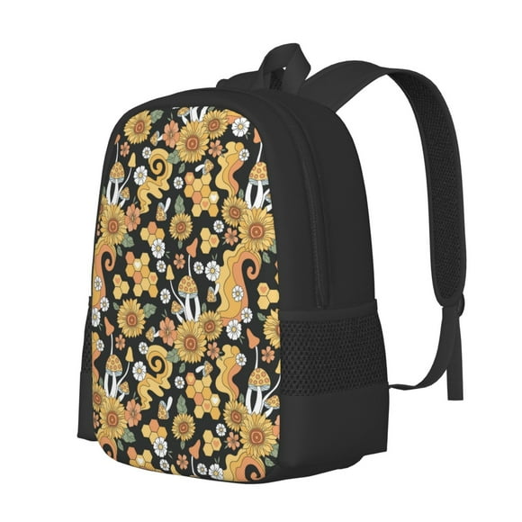 Balery Mushrooms Honeycomb Mochila para hombre y mujer - Tela Oxford 600D resistente - Gran capacidad, resistente al agua, ideal para la escuela, viajes y senderismo