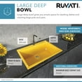 thumbnail image 4 of Ruvati Rvg1080 Epigranite 33" Drop In Single Basin Granite Composite Kitchen Sink - Midas, 4 of 7