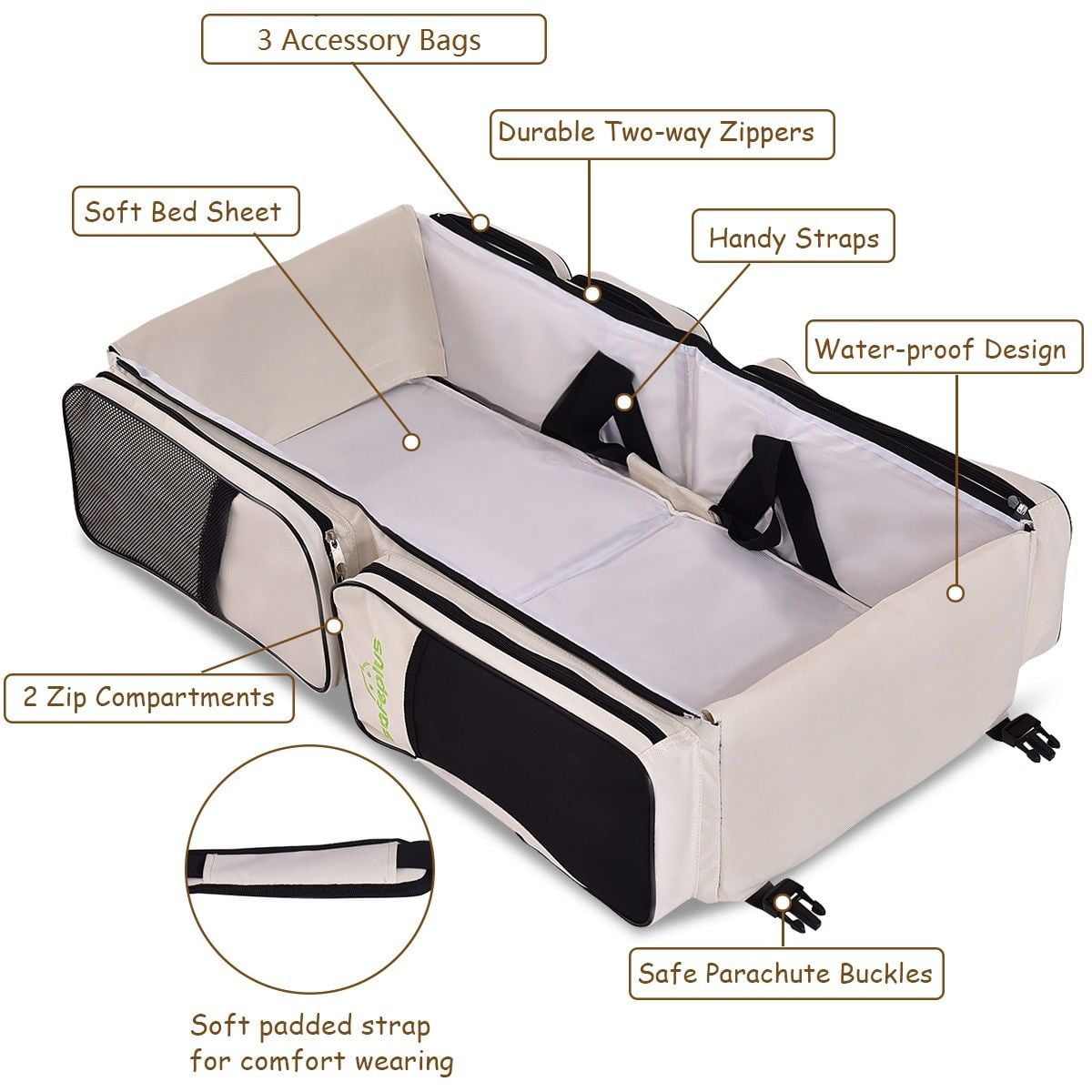 diaper bag and changing station