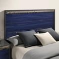 thumbnail image 3 of Furniture of America Scape Solid Wood Platform Queen Bed in Blue, 3 of 5