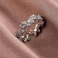 thumbnail image 2 of Adjustable White Copper Butterfly Bow Ring For Women Trendy Gold And White Gold Fashion Jewelry, 2 of 3