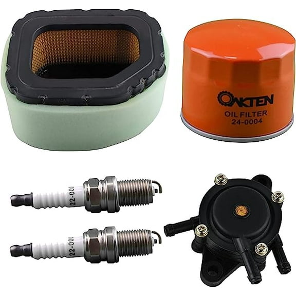 OakTen Air Filter Oil Filter Spark Plug Fuel Pump Pack with 32 083 06-S, 12 050 01-S, 24 393 16-S, 12 132 06-S for Kohler SV730 SV830 SV840