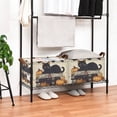 thumbnail image 3 of Yayeee Foldable Storage Basket for Shelves with Handles Waterproof Cloth Bins, Halloween Cat, 3 of 7
