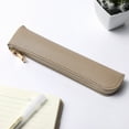 thumbnail image 2 of CANKER PU Leather Pen Sleeve Exquisite Pen Pocket Small Pen Pocket 7.8''x1.8'' Zippered Pen Pouch Gift for Business Women Men, 2 of 15