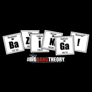 Mens The Big Bang Theory Bazinga Periodic Table of Elements Graphic Tee Black 4X Large