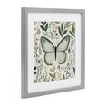 thumbnail image 2 of Stupell Industries Bohemian Dusty Blue Butterfly Botanicals Gray Framed Print Under Glass, 16 x 16, by Petals Prints Design, 2 of 8