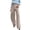 01 Khaki, variant on Women's Chic Wrap Straight Leg Dress Pants, Solid Color High Waisted Business Casual Trousers with Pockets