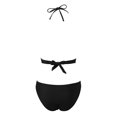 thumbnail image 3 of Aayomet Women Swimsuits Tummy Control V Neck Bathing Suits,Black L, 3 of 4