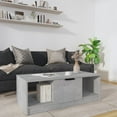 thumbnail image 1 of vidaXL Coffee Table Concrete Grey 102x50x36 cm Engineered Wood, 1 of 5