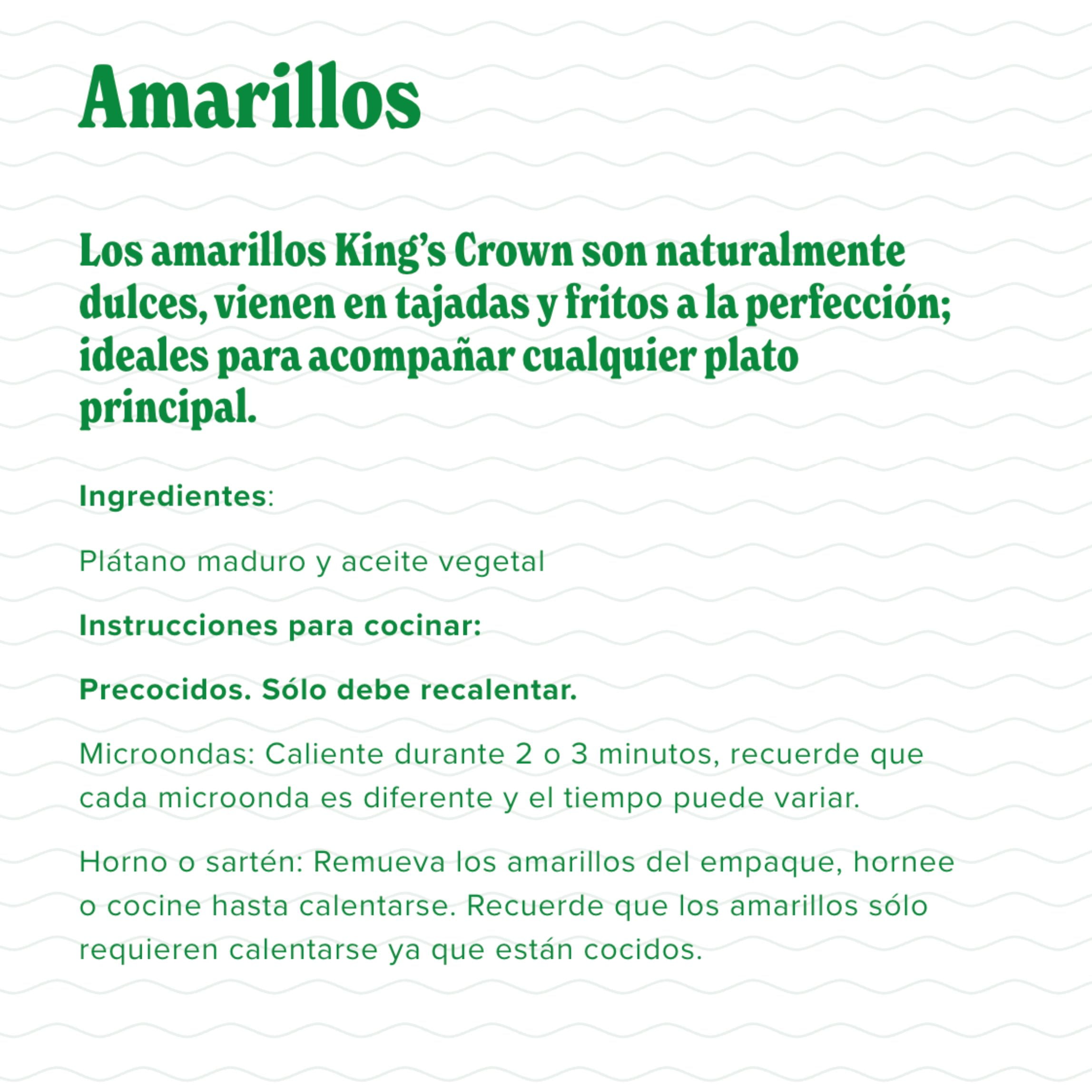King's Crown, Sweet Plantain Slices, Amarillos, 2 lbs Carton Box (Frozen)