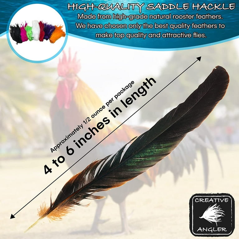 Thin rooster hackle feathers for fishing hair feather extensions and Crafts  100