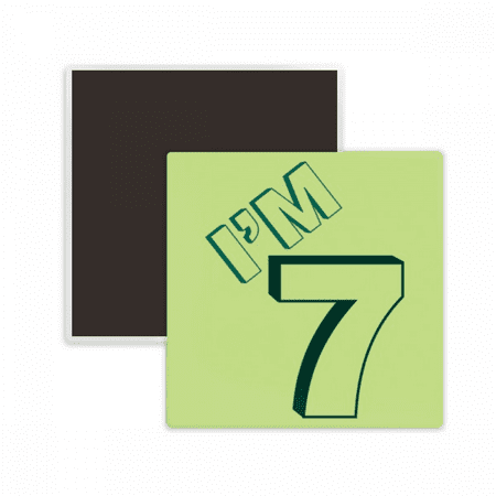 

Seven Age Digital Birthday Square Ceracs Fridge Magnet Keepsake Memento
