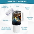 thumbnail image 4 of Faces Owls 40 oz Tumbler with Handle Insulated&nbsp;Travel Mug&nbsp;Lid Straw Leak Proof Steel Vacuum Water Bottles Glasses Fits in Car Cup Holder, 4 of 7